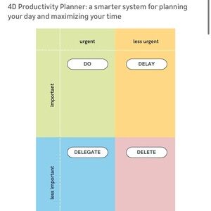 4D Productivity Planner - Multicolor Home Office Planner